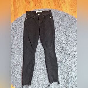 AYR The Chiller Skinny Jean Women's Eclipse Black Raw Hem Size 28